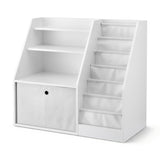 Keezi Kids Bookshelf Children Bookcase Organizer Storage Rack Display Drawer White