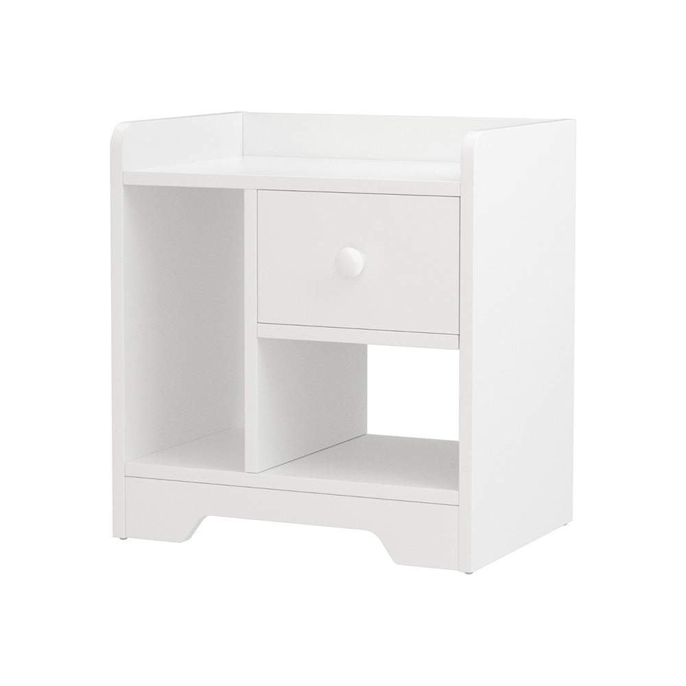 Artiss Bedside Table Drawer Nightstand Side End Table Storage Open Shelf White