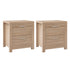 Artiss 2x Bedside Table 2 Drawers - MAXI Pine