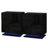 Artiss 2x Bedside Table LED 3 Drawers - MORI Black