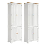 Artiss 2x Buffet Sideboard Pantry Cabinet Cupboard 6-Tiers Storage Shelves BERNE