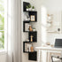 Artiss Wall Shelf Bookshelf Corner Floating 5-Tier Black