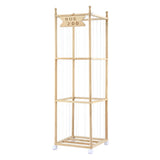 Keezi Stuffed Animal Storage Wooden Toy Holder with Wheels Soft Toy Storage Zoo Cage Stuffy Toy Storage Organizers with Elastic Cords for Playroom Bedroom Nursery