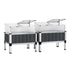 Green Fingers Raised Garden Bed x2 80x49x74cm Greenhouse Planter Box Galvanised Herb