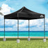 Instahut Gazebo Pop Up Marquee 3x3 Folding 500D Wedding Tent Base Pod Black