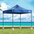 Instahut Gazebo Pop Up 3x3m w/Base Podx4 Marquee Folding Outdoor Wedding Camping Tent Shade Canopy Blue