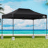 Instahut Gazebo Pop Up Marquee 3x4.5 Folding 500D Wedding Tent Base Pod Black