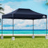 Instahut Gazebo Pop Up 3x4.5m w/Base Podx4 Marquee Folding Outdoor Wedding Camping Tent Shade Canopy Navy