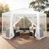 Instahut Gazebo?2x2m Marquee Wedding Party Tent Outdoor Camping Mesh Wall Canopy Shade Gazebos Navy