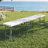 Gardeon 180cm Folding Garden Bench Portable Trestle Seat HDPE Fold In Half White