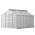 Green Fingers Greenhouse 3x2.5x2.26M Double Doors Aluminium Green House Garden Shed