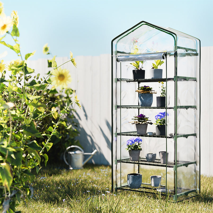 Green Fingers Greenhouse 5 Tiers Mini Green House Garden Bed Planter Box 1.9x0.7x0.5M