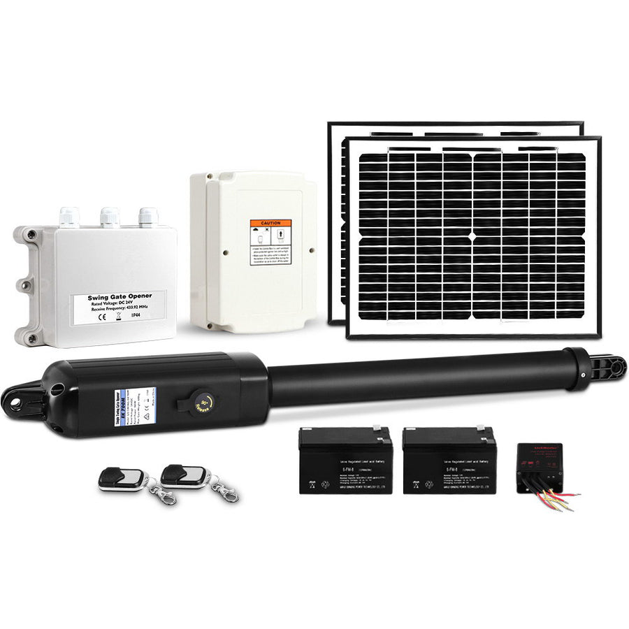 LockMaster Single Swing Gate Opener 500KG 20W Solar Panel