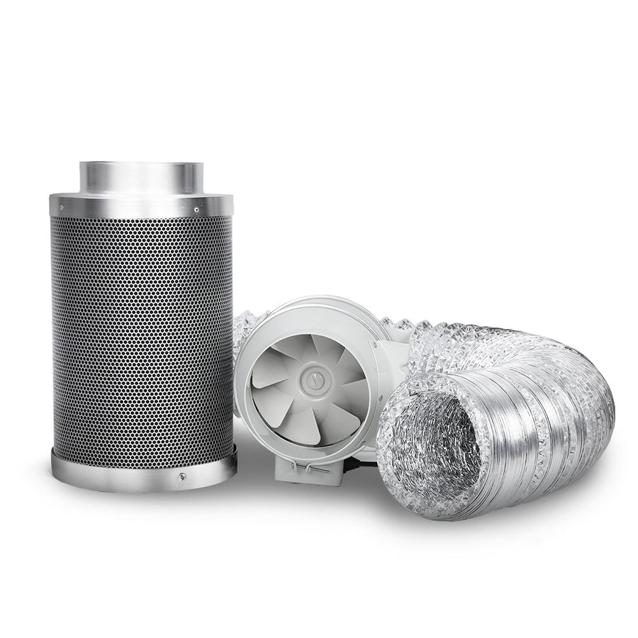 Greenfingers 6"Ventilation Kit Fan Grow Tent Kit Carbon Filter Duct Speed Controlled,Greenfingers 6"Ventilation Kit Fan 