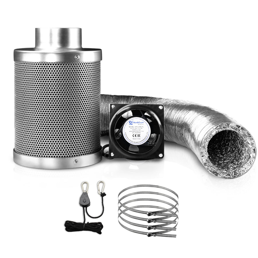Green Fingers 4"Ventilation Kit Fan Hydroponics Grow Tent Kit Carbon Filter Duct,Green Fingers 4"Ventilation Kit Fan Hyd
