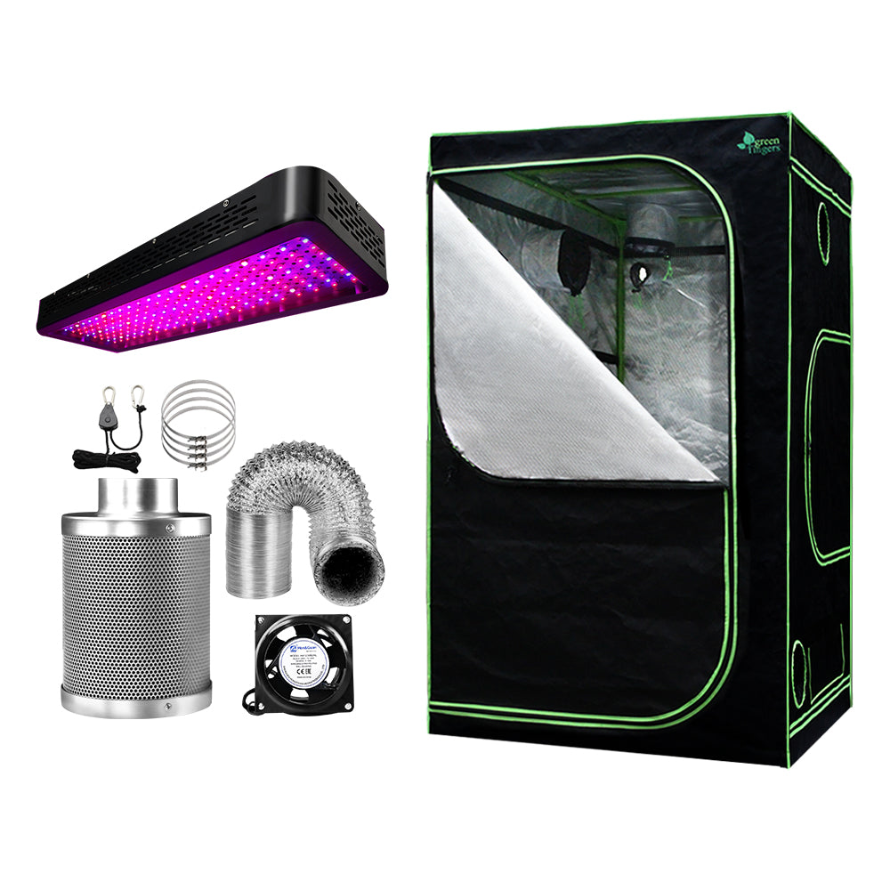 Green Fingers Grow Tent Light Kit 120x120x200CM 2000W LED 6" Vent Fan,Green Fingers Grow Tent Light Kit LED 2000W Full S