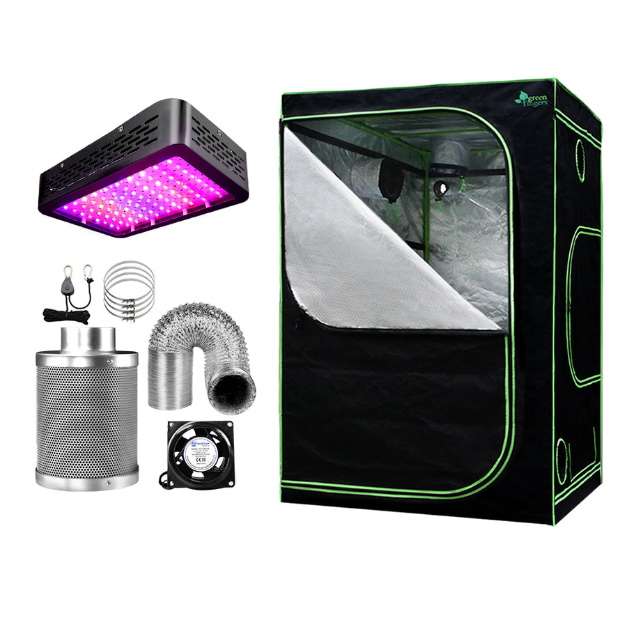Green Fingers Grow Tent Light Kit 150x150x200CM 1000W LED 6" Vent Fan,Green Fingers Grow Tent Light Kit LED 1000W Full S