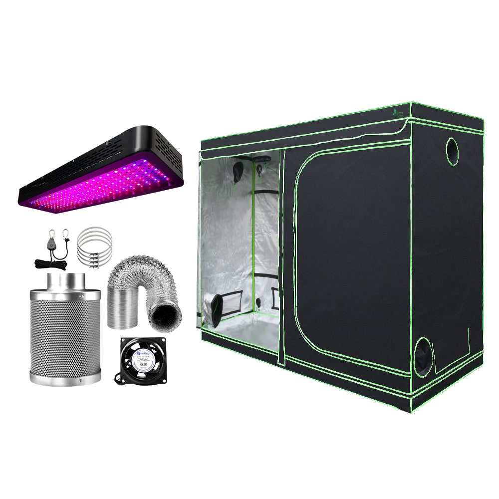 Green Fingers Grow Tent Light Kit 240x120x200CM 2000W LED 6" Vent Fan,Green Fingers Grow Tent Light Kit LED 2000W Full S