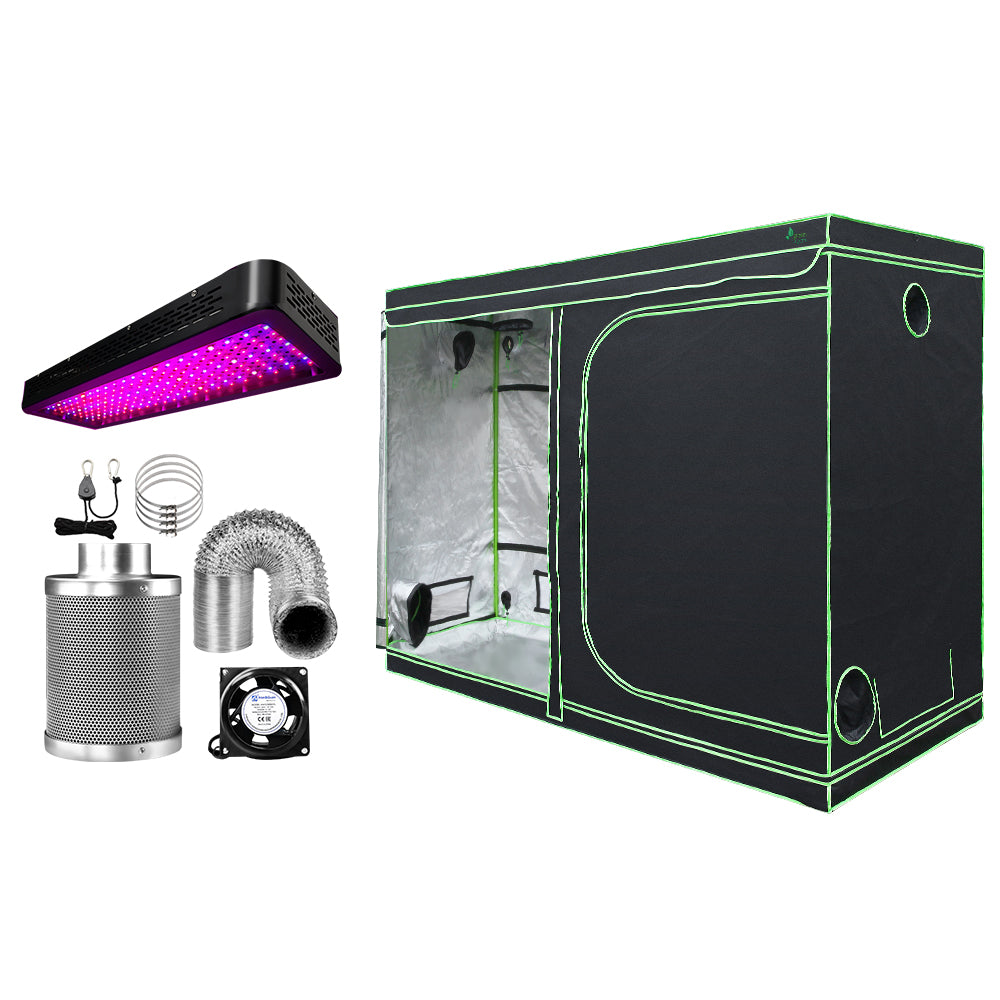 Green Fingers Grow Tent Light Kit 280x140x200CM 2000W LED 6" Vent Fan,Green Fingers Grow Tent Light Kit LED 2000W Full S