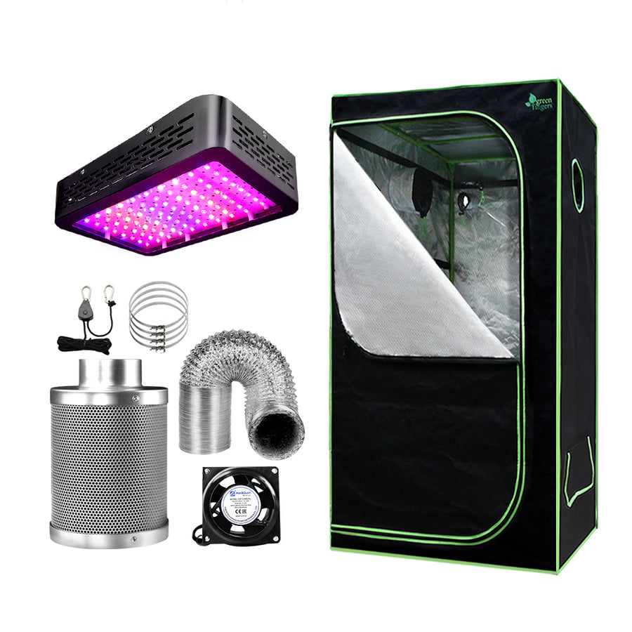Green Fingers Grow Tent Light Kit 80x80x160CM 1000W LED 4" Vent Fan,Green Fingers Grow Tent Light Kit LED 1000W Full Spe