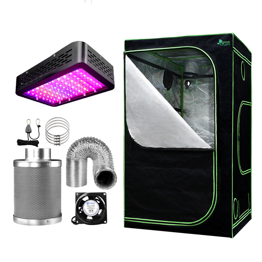 Green Fingers Grow Tent Light Kit 90x90x180CM 1000W LED 6" Vent Fan,Green Fingers Grow Tent Light Kit LED 1000W Full Spe