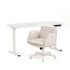 Artiss Criss Cross Chair with Wheels & Adjustable Armrests and Electric Standing Desk 140cm with Memory Presets, Ergonomic Cross Legged Chair and Office Desk Set