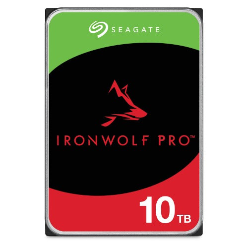 Seagate 10TB 3.5' IronWolf Pro NAS  SATA Hard Drive (ST10000NT001) -5-year limited warranty -6Gb/s Connector - CMR Recording Technology
