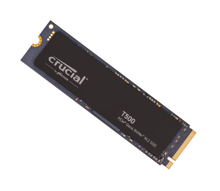 Crucial T500 500GB Gen4 NVMe SSD - 7200/5700 MB/s R/W 300TBW 1390K IOPs 1.5M hrs MTTF Acronis True Image Creative Cloud for PS5