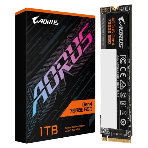 GIGABYTE AORUS Gen4 7000E 1TB NVMe SSD â€“ PCIe 4.0 x4 M.2 2280 Internal SSD, Up to 7100 MB/s Read & 6100 MB/s Write, High-Performance Storage