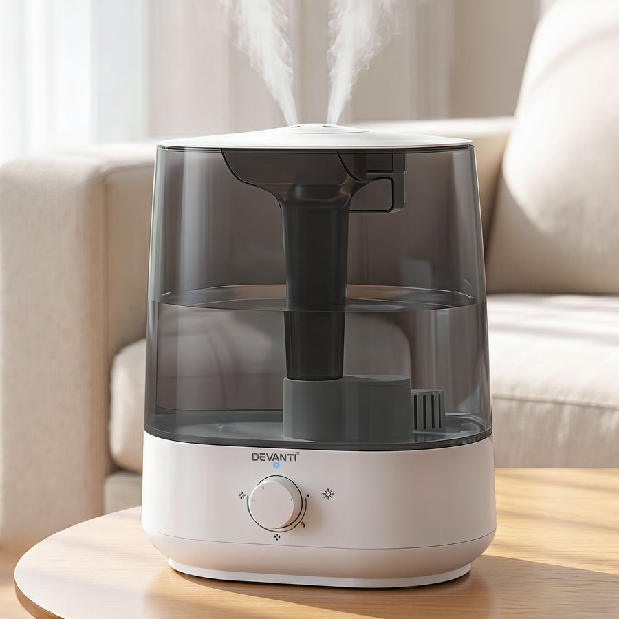 Devanti Ultrasonic Humidifier Aroma Diffuser Top Fill Quiet Bedroom 6L 