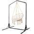Gardeon Outdoor Hammock Chair with Stand Cotton Swing Relax Hanging 124CM Cream