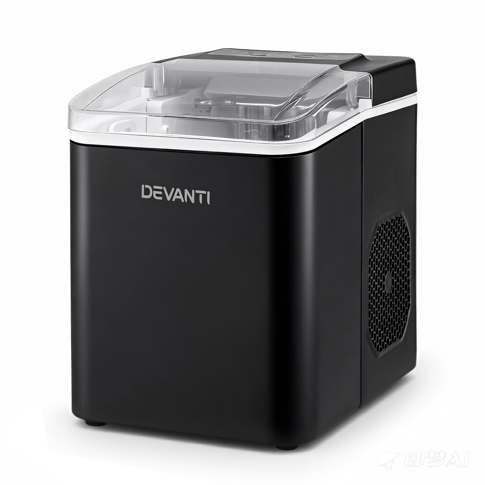 Devanti Ice Maker Machine Portable 12kg Countertop w/Self Cleaning 1.2L Black