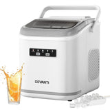 Devanti Ice Maker Machine Portable 12kg Countertop w/Self Cleaning 1.3L White
