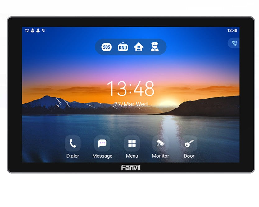 Fanvil i507W Indoor SIP Station, 6 SIP Lines, PoE, 10.1' Colour Touch Screen, Android 9.0, Dual-Band Wi-Fi, ONVIF, Alarm Inputs, Remote Unlock, 2Yr Wa