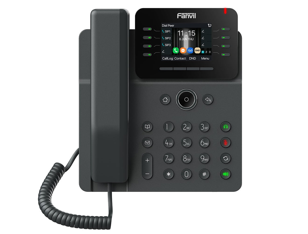 Fanvil V62W Prime Business Phone 2.8-inch color screen â–¡âˆš Support audio codec G.722 and Opus, HD audio 6-way Audio conference Wi-Fi 6, Bluetooth