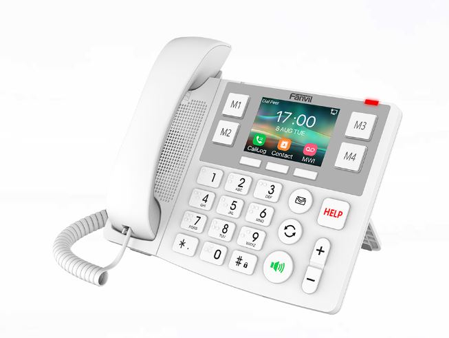 Fanvil X305 big button IP phone, 2 SIP lines, 3.5in color display, Wi-Fi, Bluetooth 4.2, PoE, hearing aid compatible, KT10/KT20 compatibility