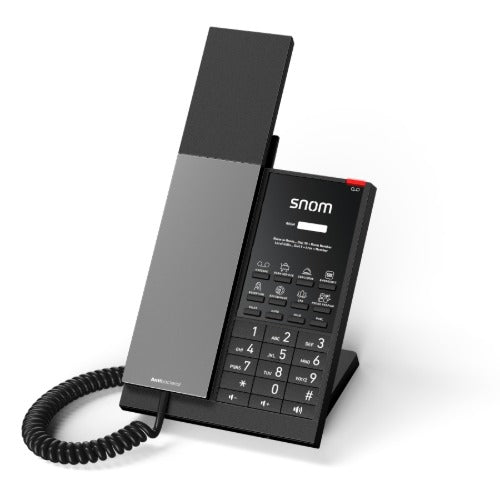 Snom HD350A â€“ Analogue Corded Guest Room Phone, Antibacterial housing, Visible LED indicators, Customisable faceplate, GDPR-compliant,Durable