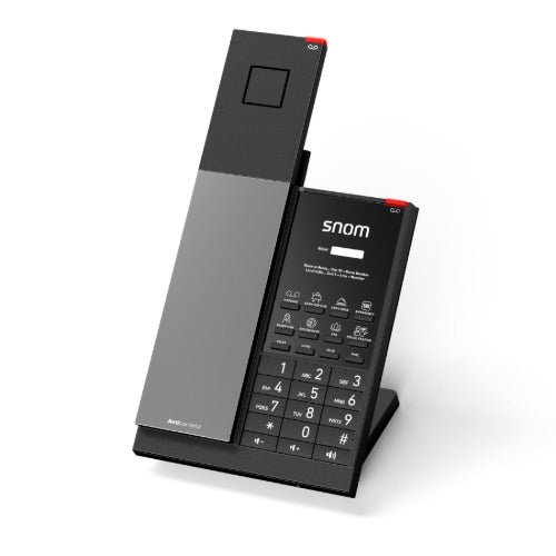 Snom HD351A â€“ Analogue Cordless Guest Room Phone, Antibacterial housing, Customisable faceplate, HAC-compatible audio, GDPR-compliant design