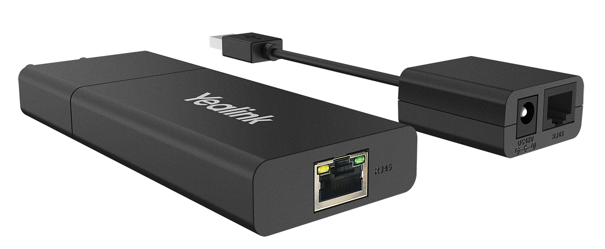 Yealink USB2CAT5E-EXT USB extender, CAT5e extension kit, 40m USB transmission, USB Type-A peripherals, meeting rooms, AV systems, flexible deployment