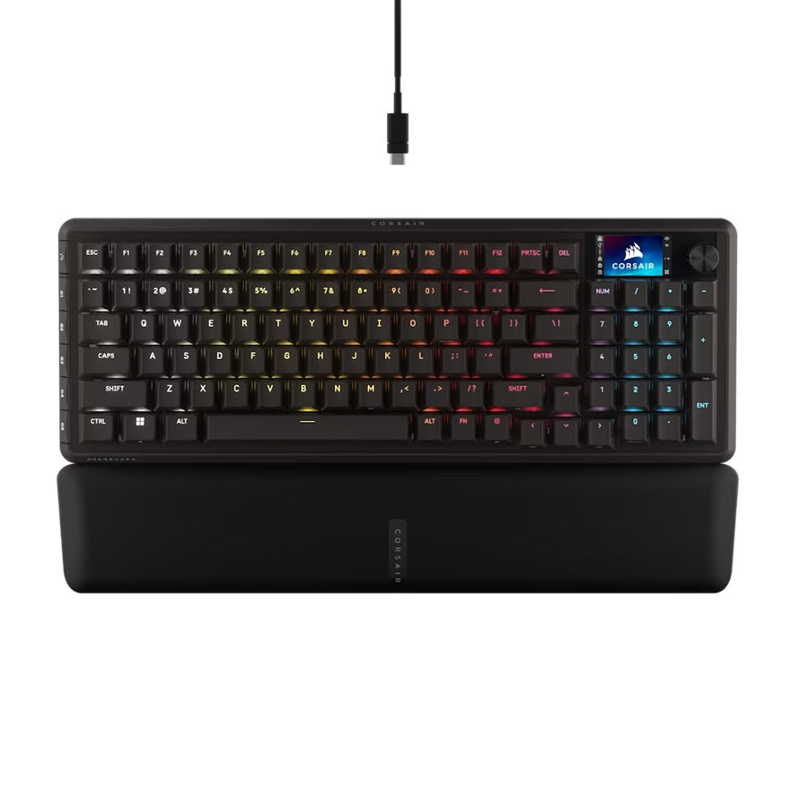 Corsair Vanguard 96 Mechanical Gaming Keyboard, CORSAIR MLX Plasma, 8kHz, NKRO, 8MB, USB3.0, magnetic wrist rest, MLX Plasma switches (LS)