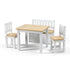 Keezi 2 in 1 Kids Table and Chair Set, Activity Table with Storage Bench and 2 Chairs for Reading, Drawing, Writing, Snack Time & Arts Crafts, 4 PCS Toddler Table and Chair Set, Natural