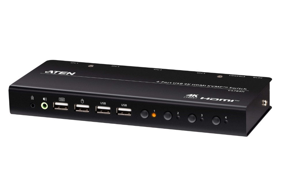Aten 4-Port USB 4K HDMI KVMPâ„¢ Switch (Cables included)