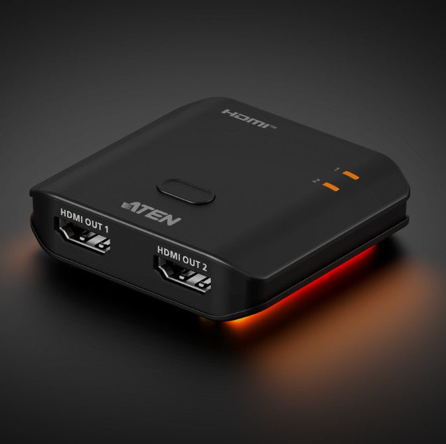 Aten Essential 2-Port 8K HDMI Splitter, EDID Syncâ„¢, One HDMI source shares two 8K @ 60Hz / 4K @ 120Hz displays, LPCM 7.1, DolbyÂ® & DTS-HD Master Audio