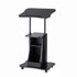 Artiss Mobile Podium Stand with Lockable Wheels Height Adjustable Laptop Desk Black