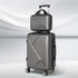 Wanderlite 2Set 20 Inch Luggage Case with 12 Inch Handheld Luggage Box Hard Shell Travel Suitcase TSA Lock Dark Grey