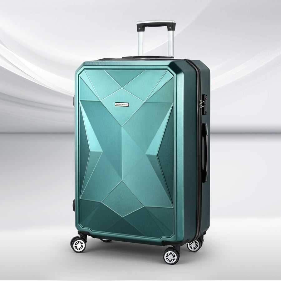 Wanderlite 28-inch Luggage Set with TSA Lockï¿½ABS Hard Shell Travel Suitcase Organiser Luggage Case Atrovirens