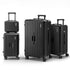 Wanderlite 4pcs Trunk Luggage Suitcase Set Travel Carry On TSA Lock Black
