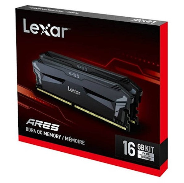 Lexar LD4BU008G-R3600GD0A DDR4 UDIMM 16GB Kit (2 x 8GB) 3600 MT/s 1.35V CL18 HEATSINK THOR XMP 2.0 OC Ares Black