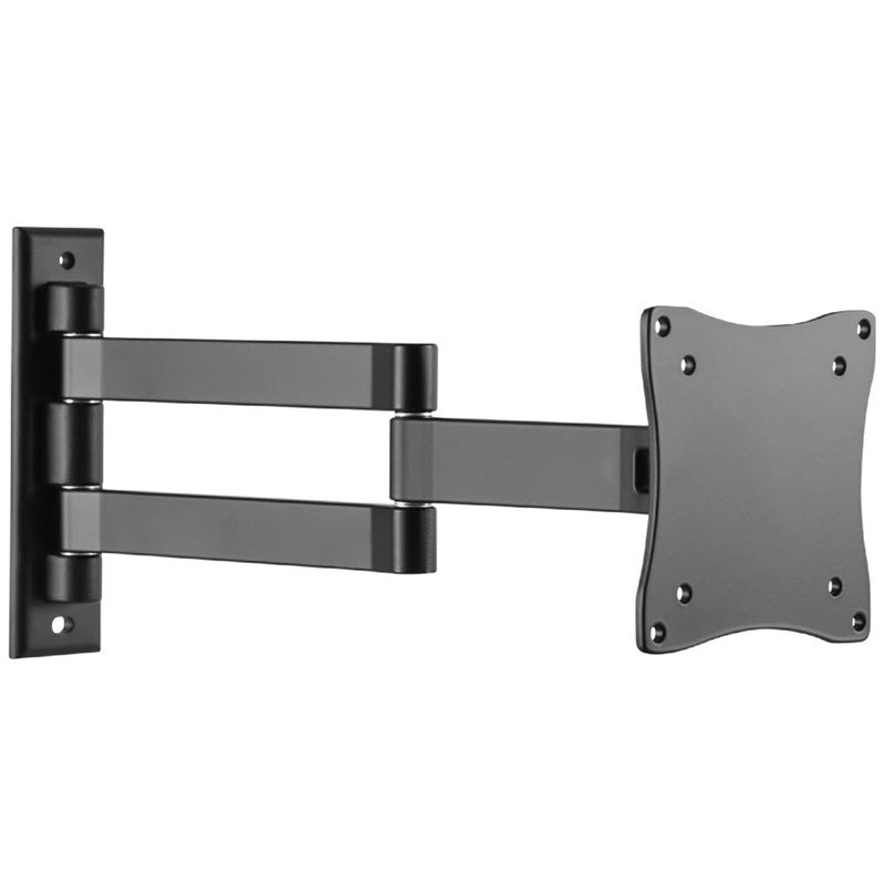 Brateck Aluminum Articulating TV Wall Mount, 13â€“27', 15kg Capacity, VESA 75x75/100x100, Full Motion, Â±70Â° Tilt, Â±90Â° Swivel, 50â€“372mm Extension