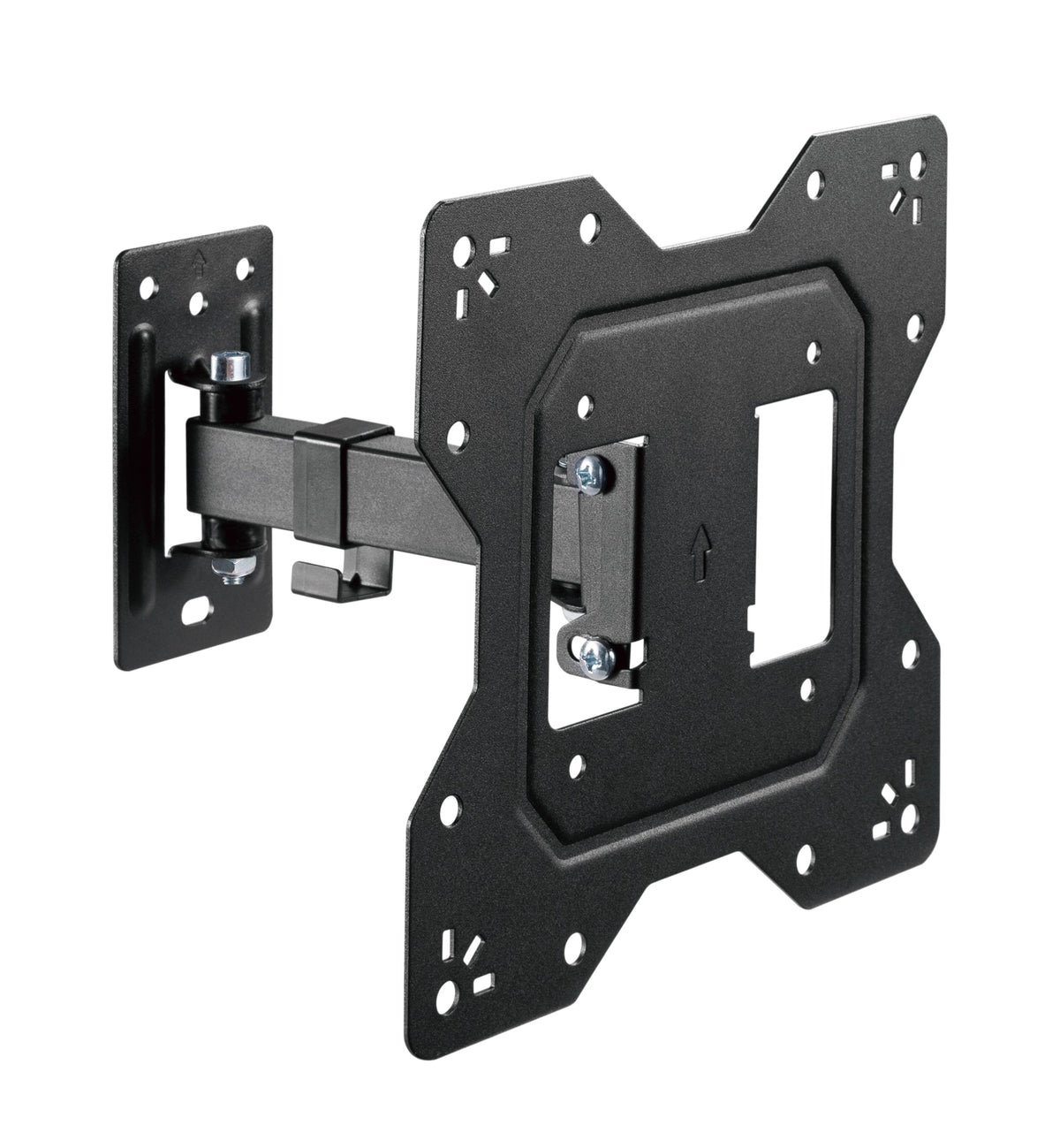 Brateck Economical Full-Motion TV Wall Mount For 23'-43' Fit Curved TV up to 30KG, VESA 100x100,100x200,200x100,200x200 Fine Texture Black (LS)